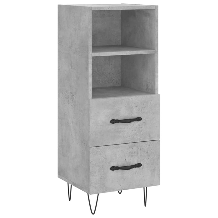 Credenza Grigio Cemento 34,5x34x90 cm in Legno Multistrato 828664