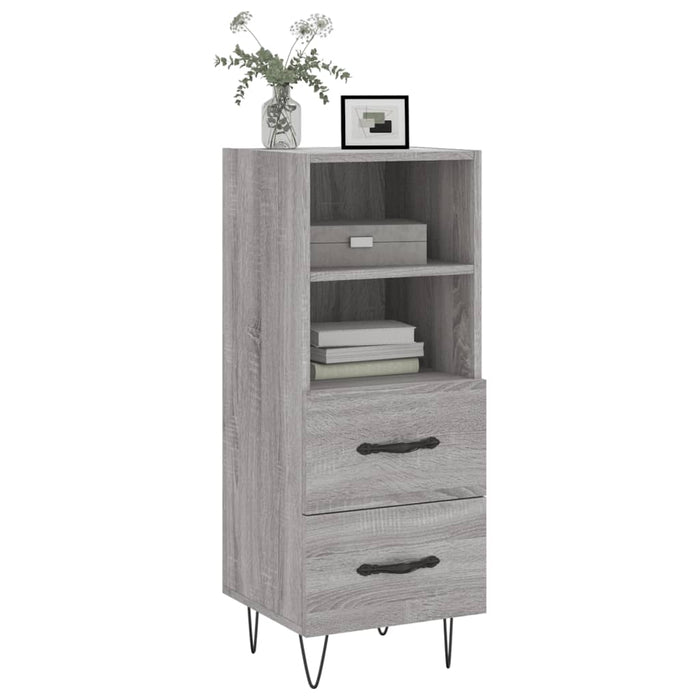 Credenza Grigio Sonoma 34,5x34x90 cm in Legno Multistratocod mxl 128599