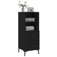 Credenza Nero 34,5x34x90 cm in Legno Multistratocod mxl 79096
