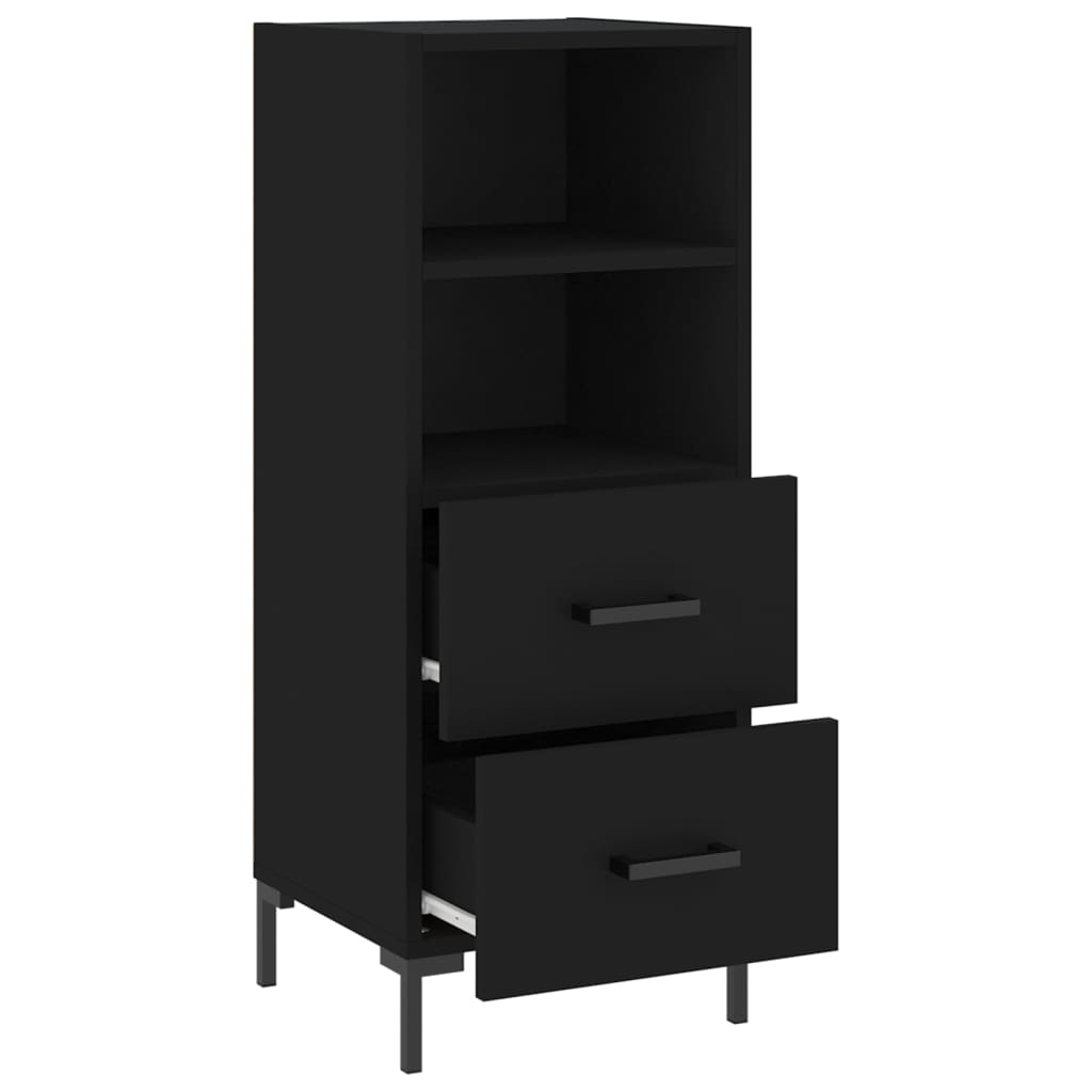 Credenza Nero 34,5x34x90 cm in Legno Multistrato 828669