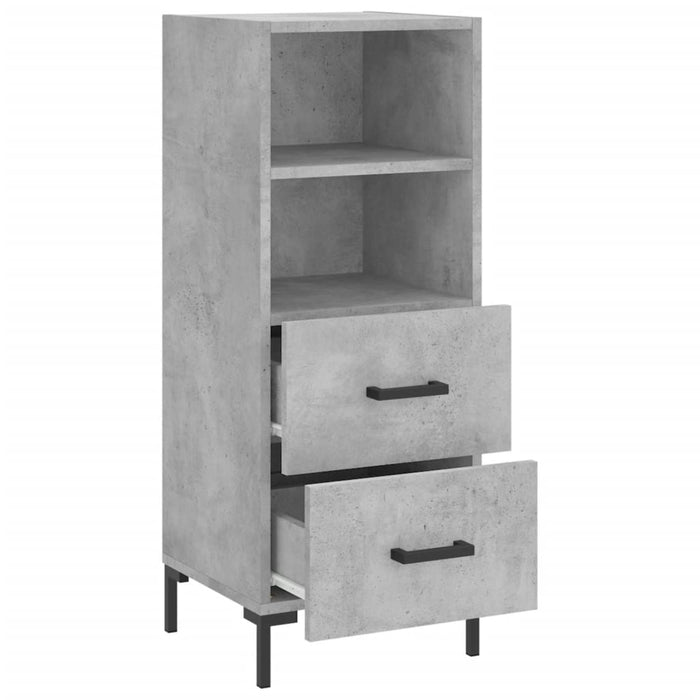 Credenza Grigio Cemento 34,5x34x90 cm in Legno Multistrato 828672