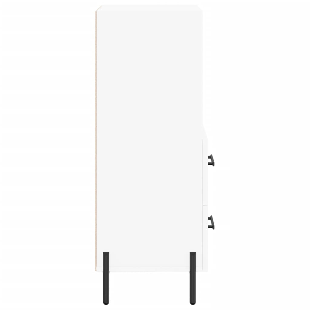 Credenza Bianca 34,5x34x90 cm in Legno Multistrato 828676