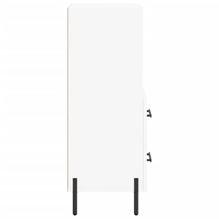 Credenza Bianca 34,5x34x90 cm in Legno Multistrato 828676