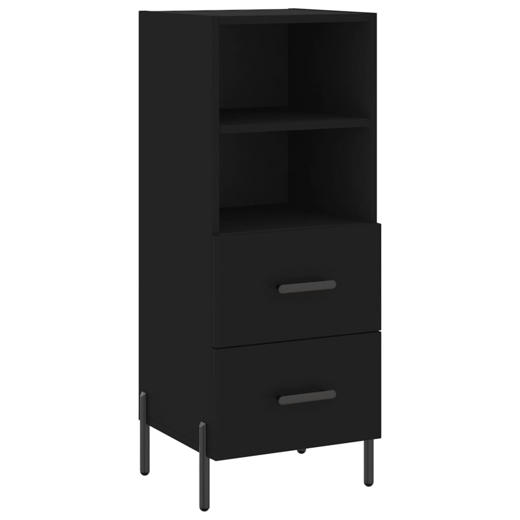 Credenza Nero 34,5x34x90 cm in Legno Multistrato 828677