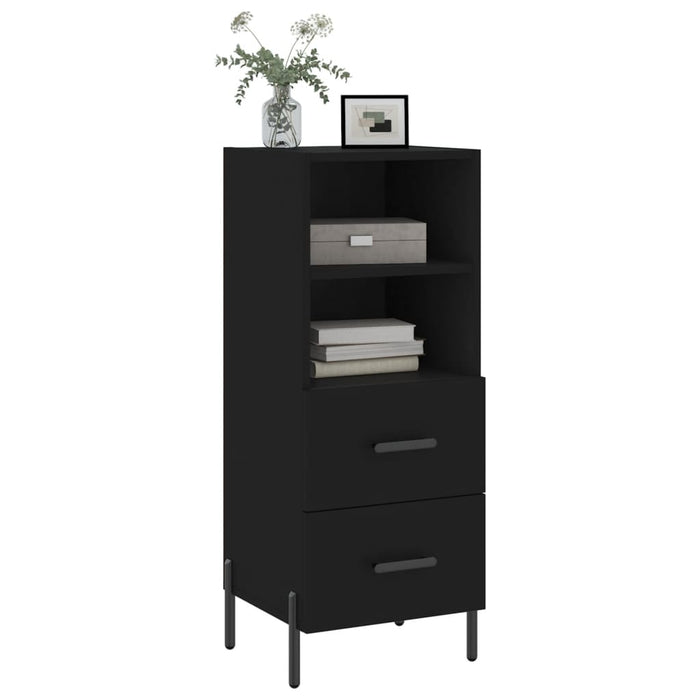 Credenza Nero 34,5x34x90 cm in Legno Multistrato 828677