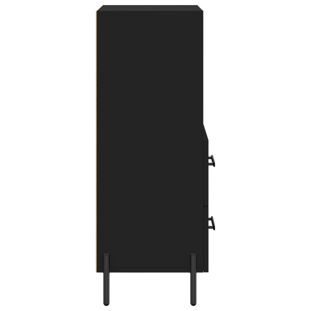 Credenza Nero 34,5x34x90 cm in Legno Multistrato 828677
