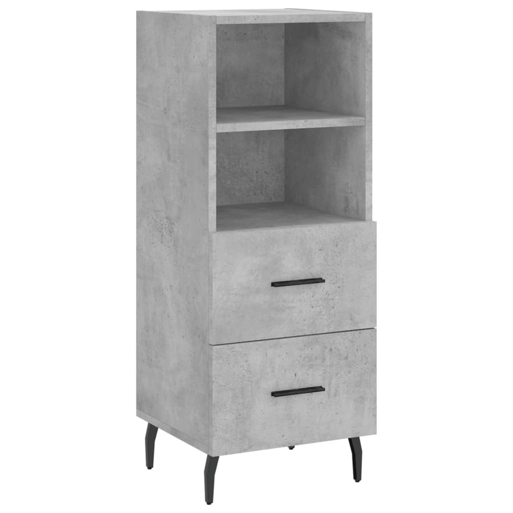 Credenza Grigio Cemento 34,5x34x90 cm in Legno Multistrato 828688