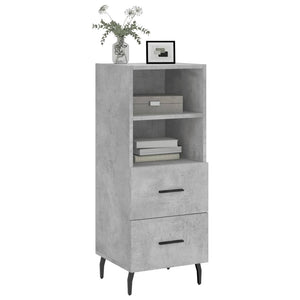 Credenza Grigio Cemento 34,5x34x90 cm in Legno Multistrato 828688