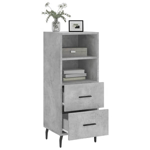 Credenza Grigio Cemento 34,5x34x90 cm in Legno Multistrato 828688