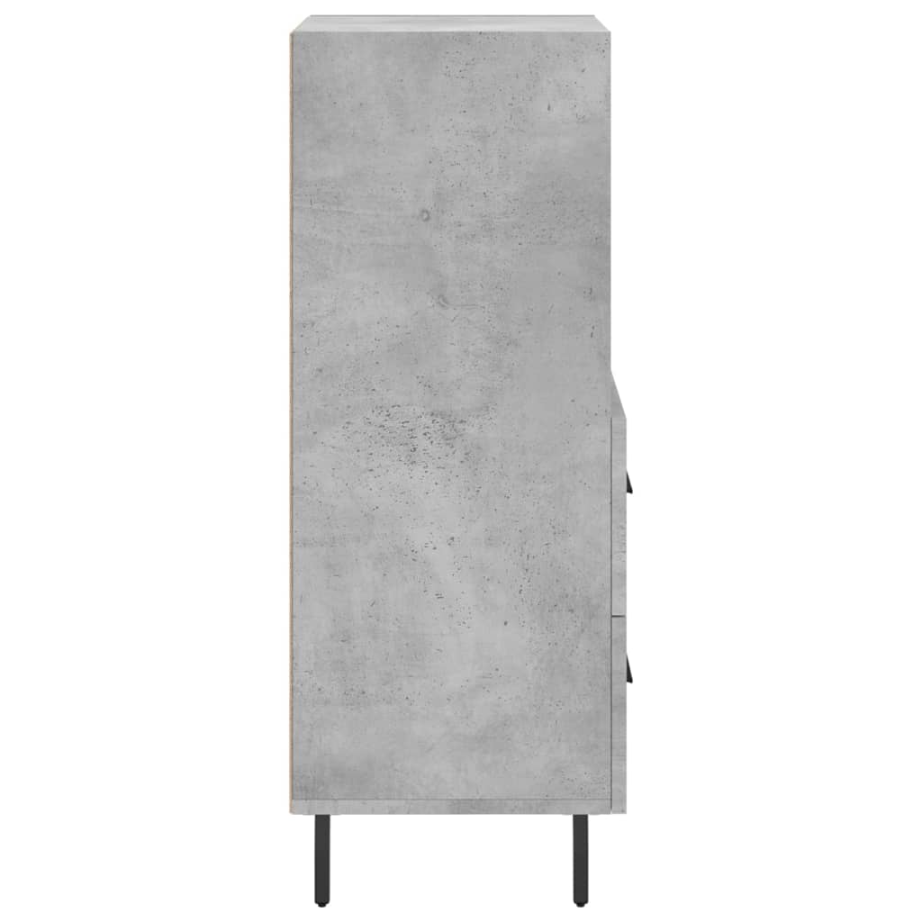 Credenza Grigio Cemento 34,5x34x90 cm in Legno Multistrato 828688
