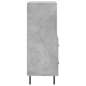 Credenza Grigio Cemento 34,5x34x90 cm in Legno Multistrato 828688