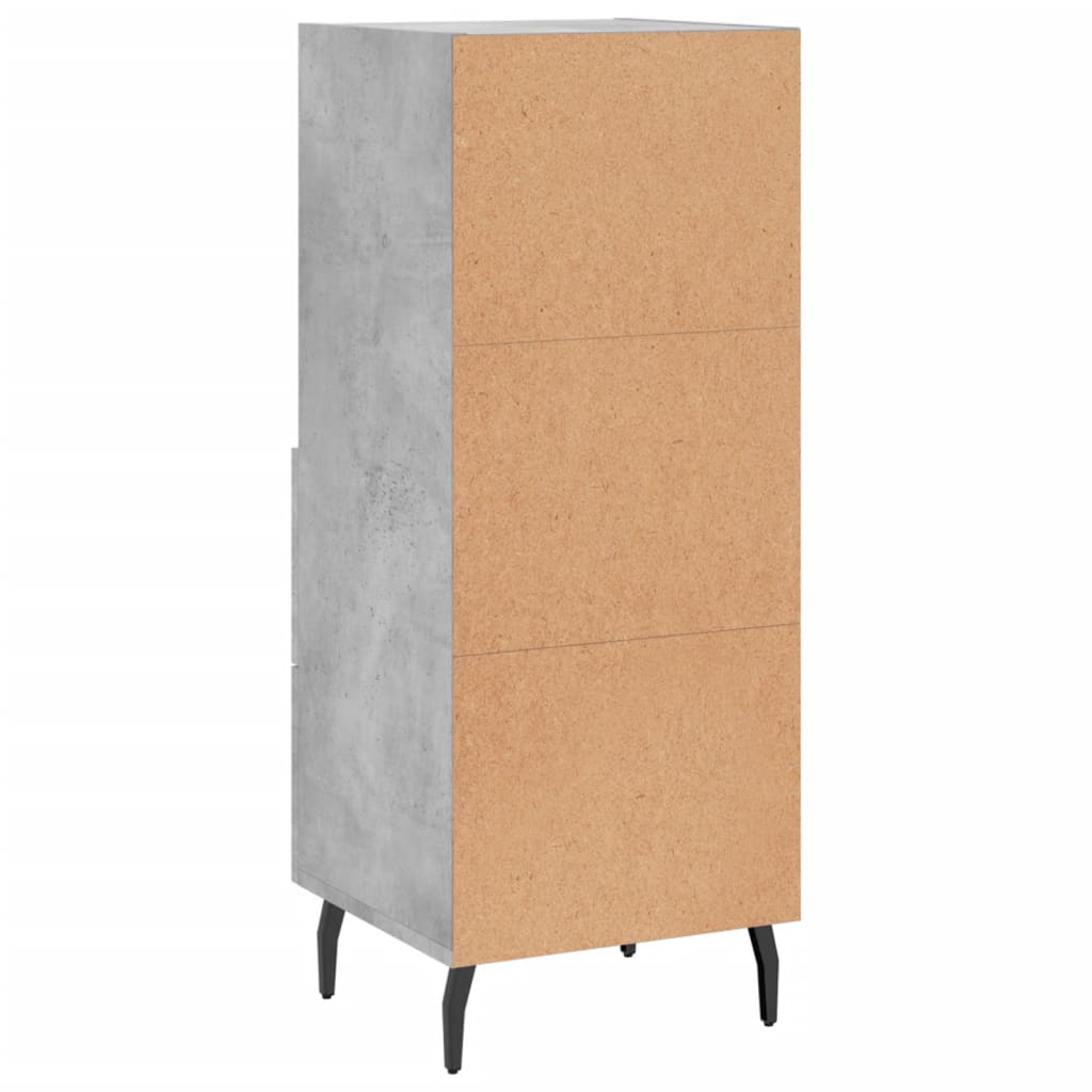 Credenza Grigio Cemento 34,5x34x90 cm in Legno Multistrato 828688