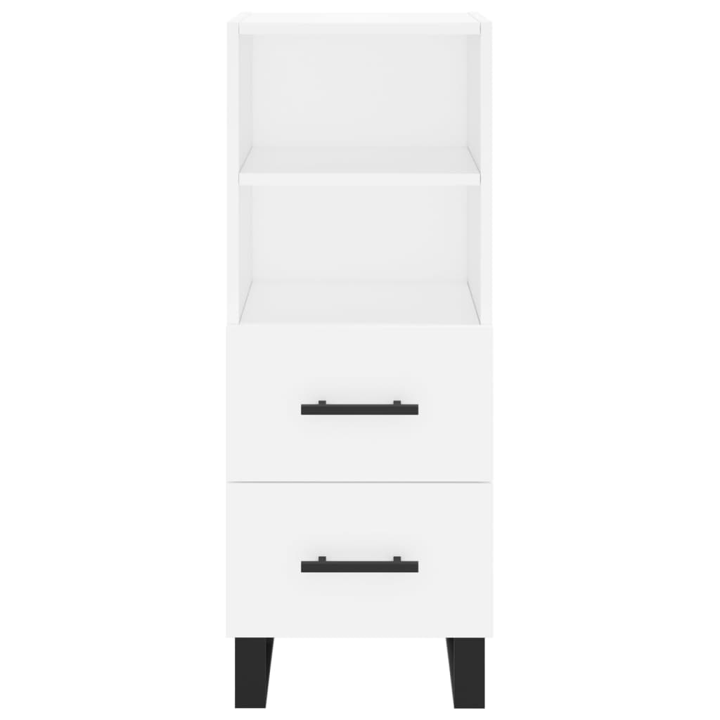 Credenza Bianca 34,5x34x90 cm in Legno Multistrato 828692