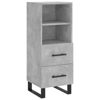 Credenza Grigio Cemento 34,5x34x90 cm in Legno Multistrato 828696