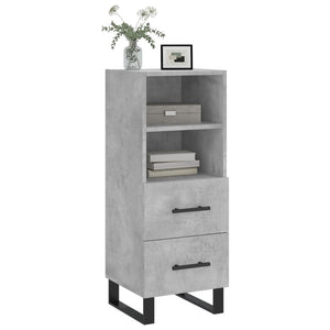 Credenza Grigio Cemento 34,5x34x90 cm in Legno Multistrato 828696