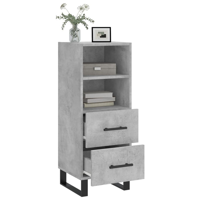Credenza Grigio Cemento 34,5x34x90 cm in Legno Multistrato 828696