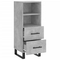 Credenza Grigio Cemento 34,5x34x90 cm in Legno Multistrato 828696