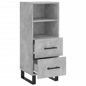 Credenza Grigio Cemento 34,5x34x90 cm in Legno Multistrato 828696