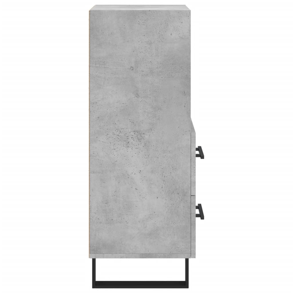 Credenza Grigio Cemento 34,5x34x90 cm in Legno Multistrato 828696