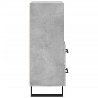 Credenza Grigio Cemento 34,5x34x90 cm in Legno Multistrato 828696
