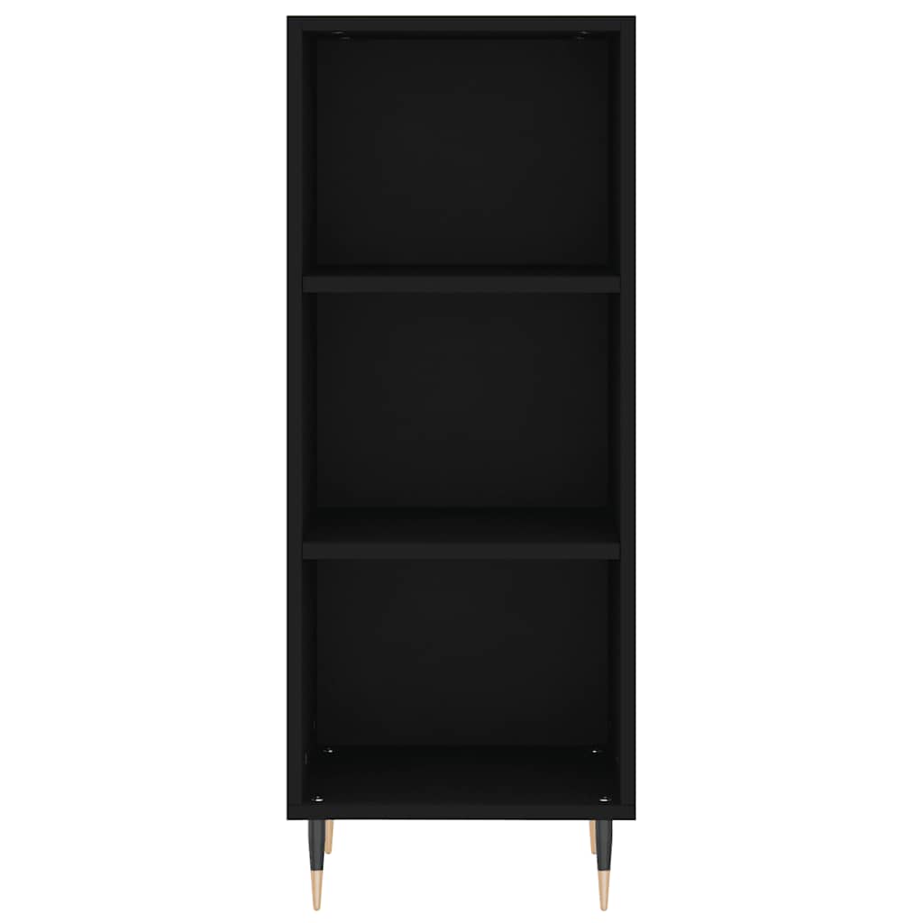 Credenza Nera 34,5x32,5x90 cm in Legno Multistrato 828709