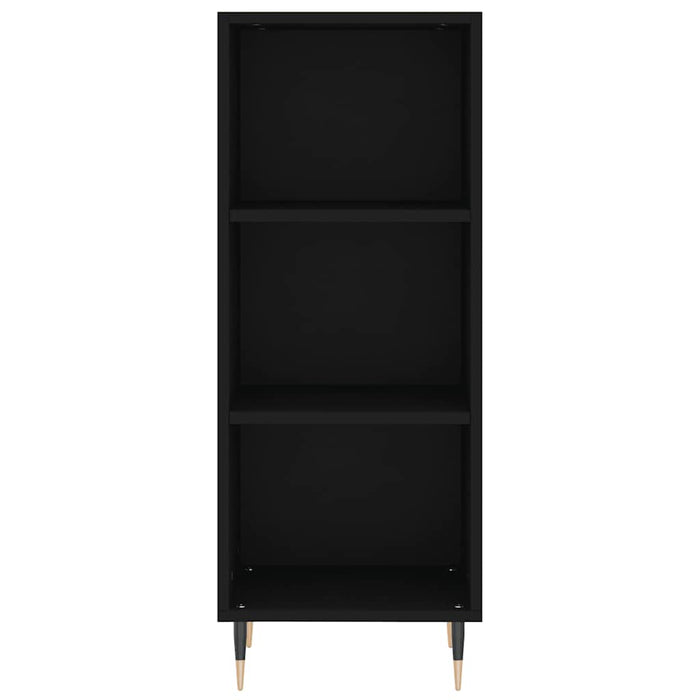 Credenza Nera 34,5x32,5x90 cm in Legno Multistrato 828709