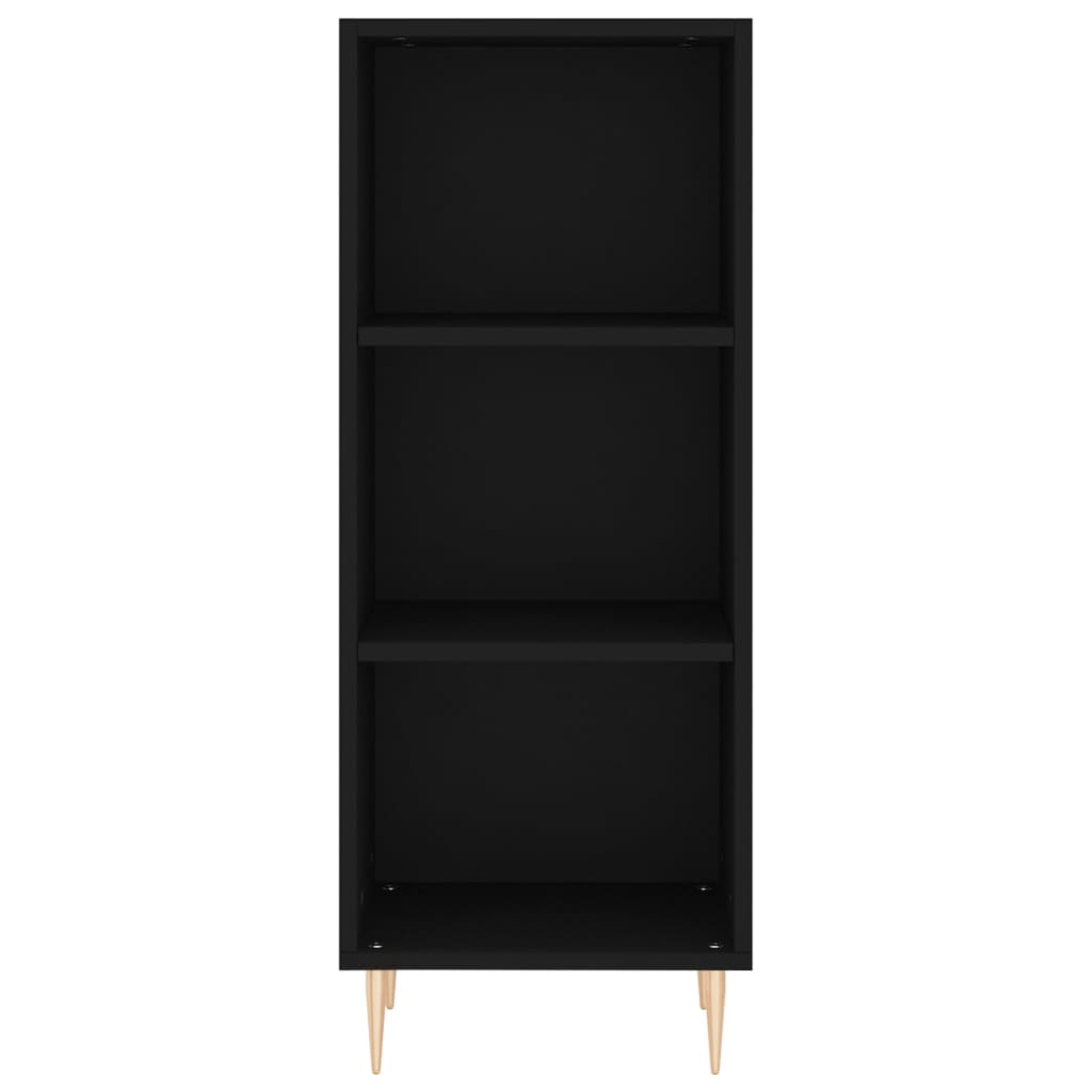 Credenza Nera 34,5x32,5x90 cm in Legno Multistrato 828717