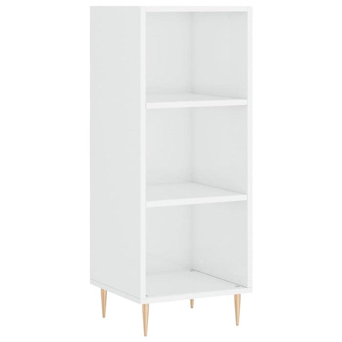 Credenza Bianco Lucido 34,5x32,5x90 cm in Legno Multistrato 828718
