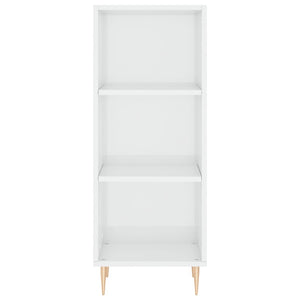 Credenza Bianco Lucido 34,5x32,5x90 cm in Legno Multistrato 828718