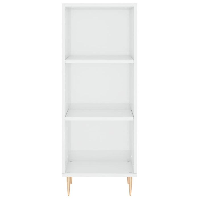 Credenza Bianco Lucido 34,5x32,5x90 cm in Legno Multistrato 828718