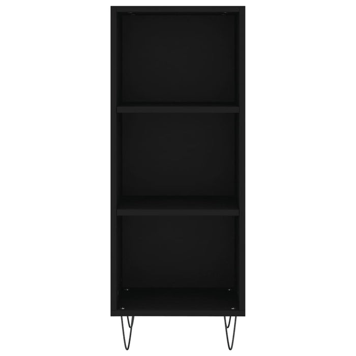Credenza Nera 34,5x32,5x90 cm in Legno Multistrato 828725