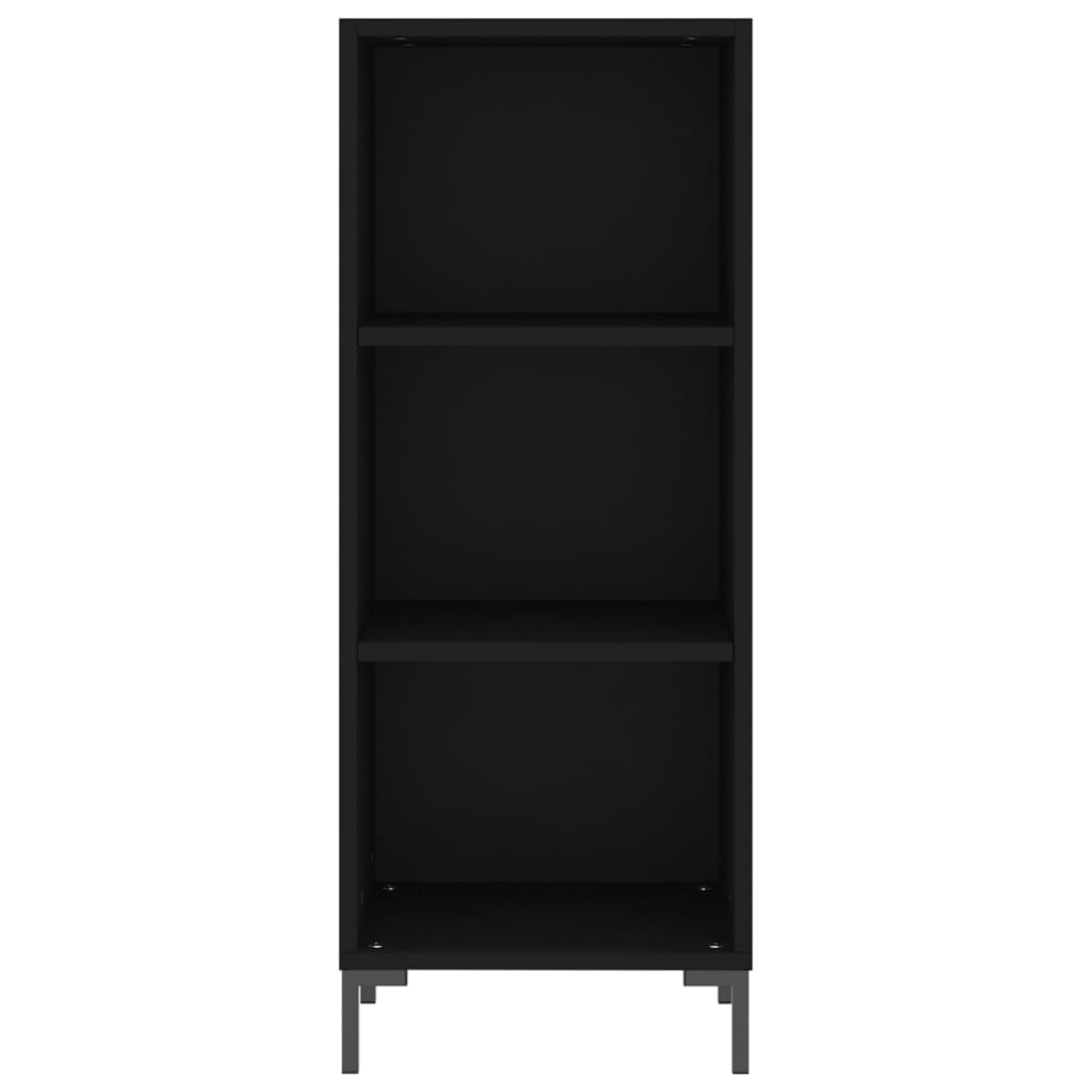 Credenza Nera 34,5x32,5x90 cm in Legno Multistrato 828733