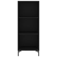 Credenza Nera 34,5x32,5x90 cm in Legno Multistrato 828733
