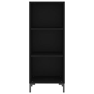 Credenza Nera 34,5x32,5x90 cm in Legno Multistrato 828733