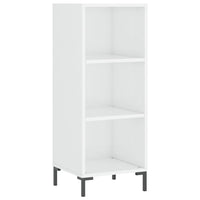 Credenza Bianco Lucido 34,5x32,5x90 cm in Legno Multistrato 828734