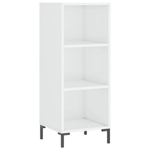 Credenza Bianco Lucido 34,5x32,5x90 cm in Legno Multistrato