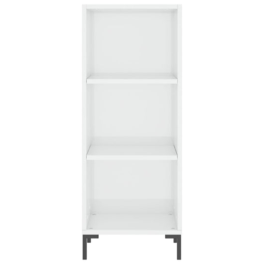 Credenza buffet cassettiera mobile contenitore organizer cucina soggiorno lucido 34,5 x 32,5 x 90 cm derivati ​​del legno bianco 02_0030581