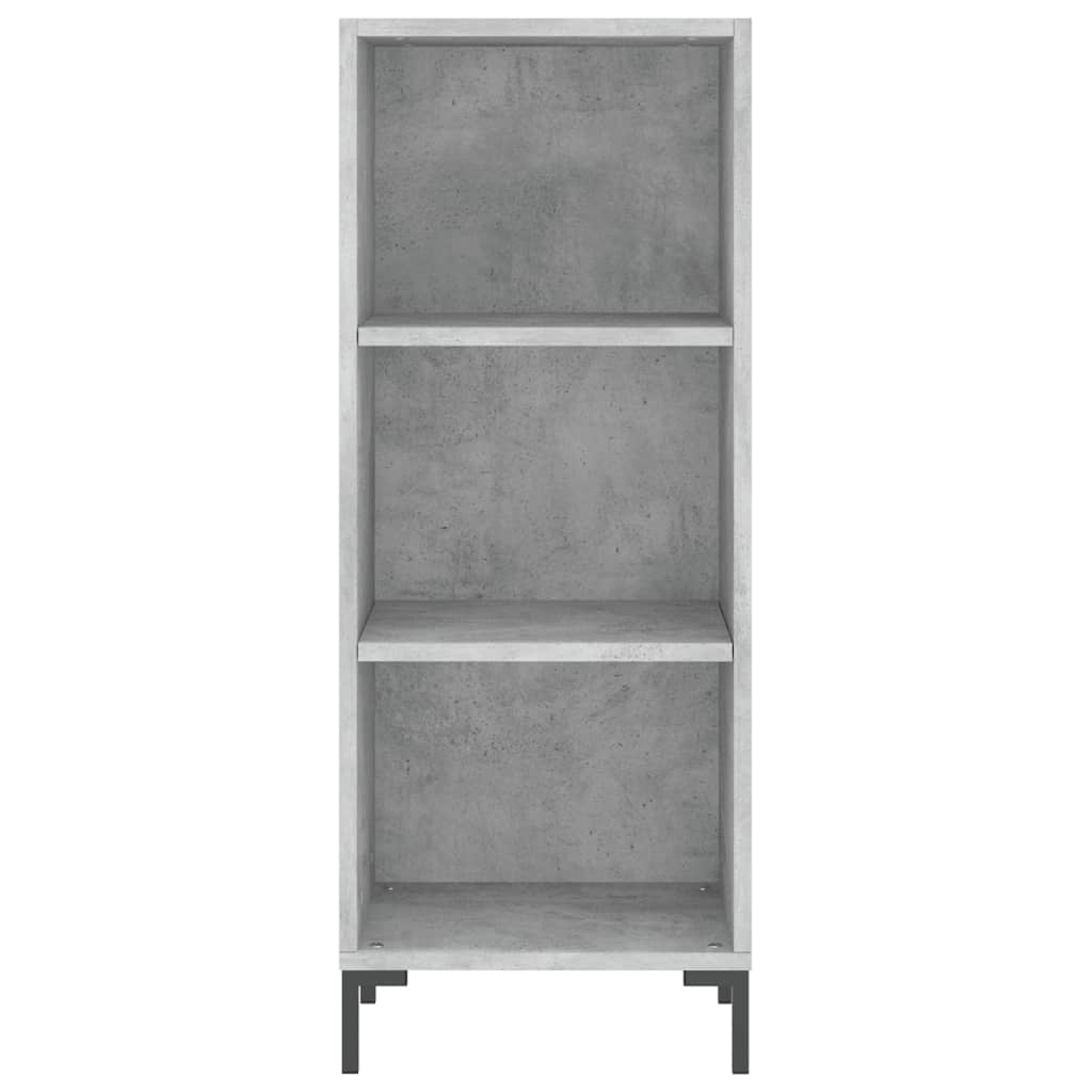 Credenza buffet cassettiera mobile contenitore organizer cucina soggiorno soggiorno 34,5 x 32,5 x 90 cm derivati ​​del legno grigio 02_0031868