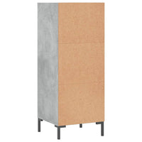 Credenza Grigio Cemento 34,5x32,5x90 cm in Legno Multistrato 828736