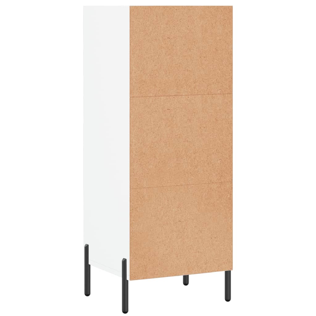 Credenza Bianca 34,5x32,5x90 cm in Legno Multistrato 828740