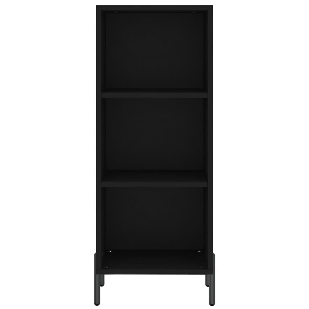 Credenza Nera 34,5x32,5x90 cm in Legno Multistrato 828741