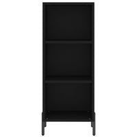 Credenza Nera 34,5x32,5x90 cm in Legno Multistrato 828741