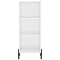 Credenza Bianco Lucido 34,5x32,5x90 cm in Legno Multistrato 828742
