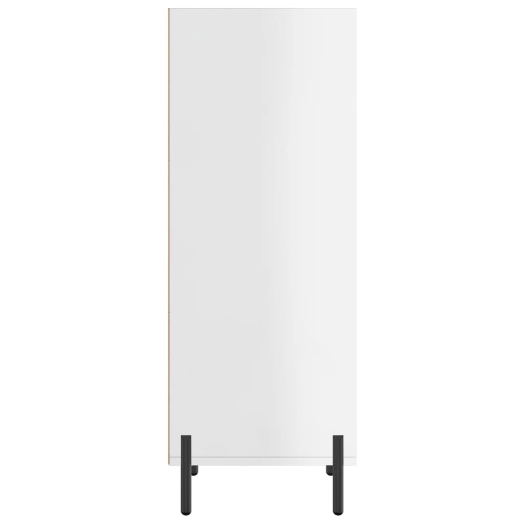 Credenza Bianco Lucido 34,5x32,5x90 cm in Legno Multistrato 828742