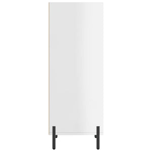 Credenza Bianco Lucido 34,5x32,5x90 cm in Legno Multistrato 828742