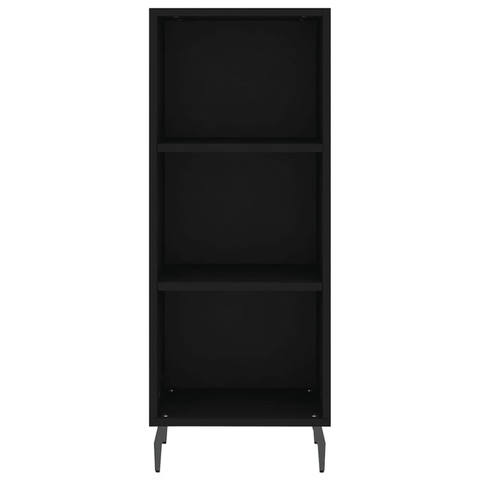 Credenza Nera 34,5x32,5x90 cm in Legno Multistrato 828749