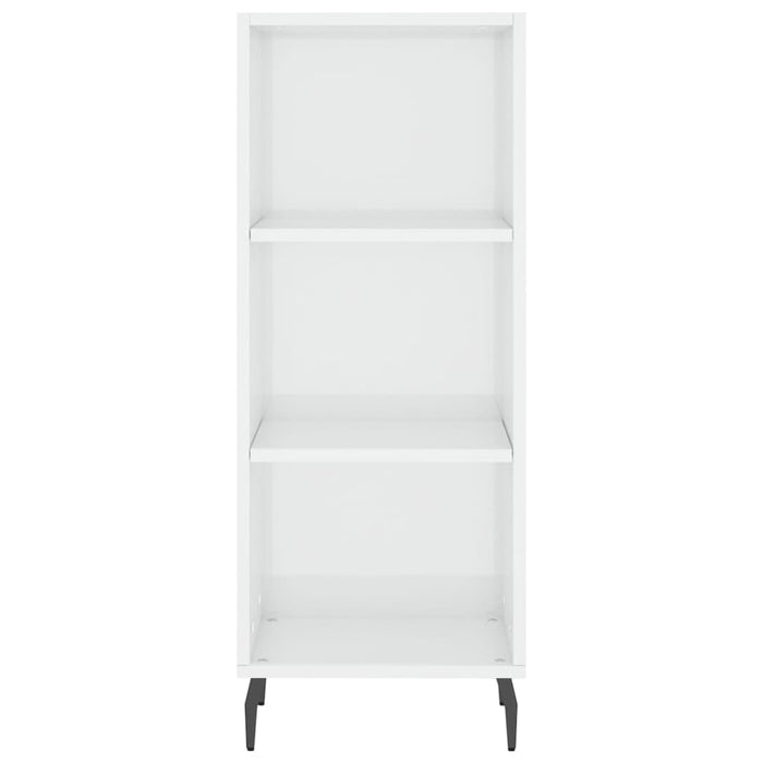 Credenza Bianco Lucido 34,5x32,5x90 cm in Legno Multistrato 828750