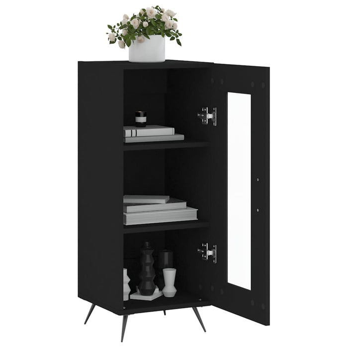 Credenza Nero 34,5x34x90 cm in Legno Multistrato 828765