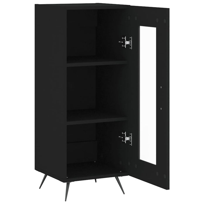 Credenza Nero 34,5x34x90 cm in Legno Multistrato 828765