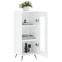 Credenza Bianco Lucido 34,5x34x90 cm in Legno Multistrato 828766